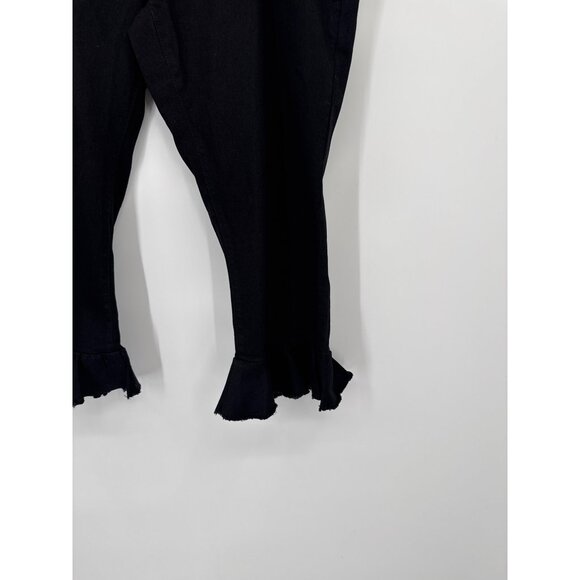 Dg2 Diane Gilman Black Ruffle Hem Denim Pants jeans Womens Size 22W plus new - Picture 2 of 4